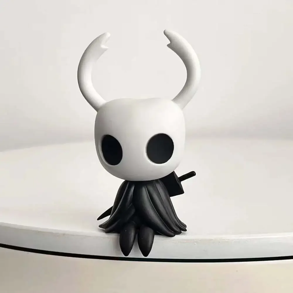 Hollow Knight Figure | Black White 3D Printed PLA | 9Cm Desk Display